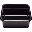 Cambro Poly Cambox Black 16 x 21 inch Two Compartment Bus Box, 20 1/2 x 15 5/8 x 4 7/8 inch -- 12 per case.