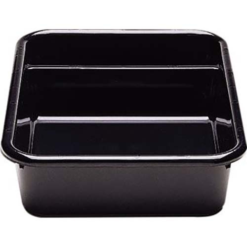 Cambro Poly Cambox Black 16 x 21 inch Two Compartment Bus Box, 20 1/2 x 15 5/8 x 4 7/8 inch -- 12 per case.