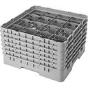Cambro Camrack Polypropylene Black Full Size 16 Compartment Glass Rack, 11 3/4 inch -- 2 per case.