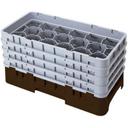 Camrack Half Size 17 Compartment Glass Rack, Sherwood Green, 19 3/4 x 10 x 12 1/8 inch -- 2 per case.