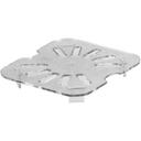 Cambro Half Size Translucent Polypropylene Drain Shelf, 10 7/16 x 12 3/4 inch -- 6 per case.