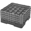 Cambro Camrack Polypropylene Black Full Size 20 Compartment Glass Rack, 8 1/2 inch -- 2 per case.
