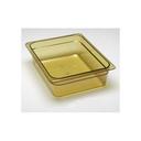 H Pan Half Size Food Storage Pan, Amber, 10 7/16 x 12 3/4 x 4 inch -- 6 per case