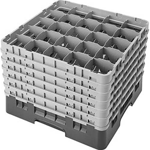 Cambro Camrack Polypropylene Brown Full Size 25 Compartment Glass Rack, 11 3/4 inch -- 2 per case.