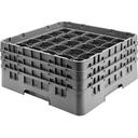 Cambro Camrack Polypropylene Black Full Size 25 Compartment Glass Rack, 6 7/8 inch -- 3 per case.