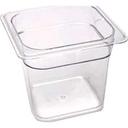 Cambro Camwear Polycarbonate White Sixth Size Food Pan, 6 inch -- 6 per case.