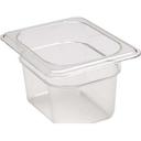 Cambro Camwear Polycarbonate Clear Eighth Size Food Pan, 4 inch -- 6 per case.