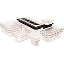 Cambro Camwear Clear Ninth Size Flat Notched Cover for Food Pan, 6 15/16 x 4 1/4 inch -- 6 per case.