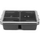 Cambro Co-Polymer Brown 3 Compartment Meal Delivery Tray, 11 x 9 x 2 9/16 inch -- 24 per case.