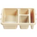 Cambro Co Polymer 4 Compartment Meal Delivery Tray, Tan, 9 x 11 x 2 1/2 inch -- 24 per case.