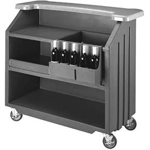 Cambro Granite Sand Base with Cocoa Counter Designer Style Economy Small Portable Beverage Bar CamBar, 54 x 25 7/8 x 46 1/8 inch.