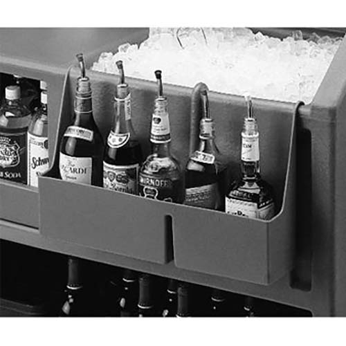 Cambro Black 5 Bottle Speed Rail for Small Portable Beverage Bar CamBar.