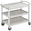 Cambro Speckled Gray Low Profile KD Utility Bus Cart, 40 x 22 x 33 1/4 inch.