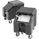 Cambro Coffee Beige Standard Height Sliding Lid Ice Caddy, 22 1/2 x 28 3/4 x 30 1/4 inch.