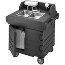 Cambro Granite Gray CamKiosk Hand Sink Cart, 40 9/16 x 45 1/2 x 32 1/2 inch.