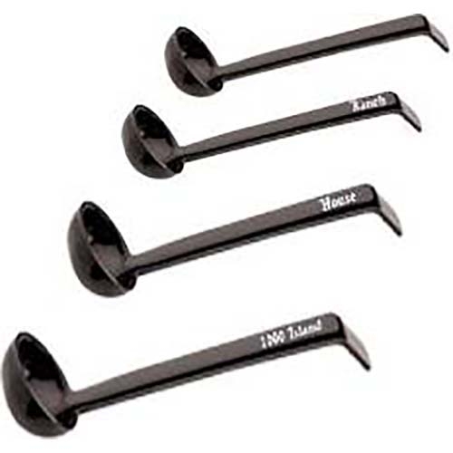 Cambro Camwear Black Polycarbonate Salad Dressing Assortment Imprinted Ladle, 1.0 Ounce -- 12 per case.