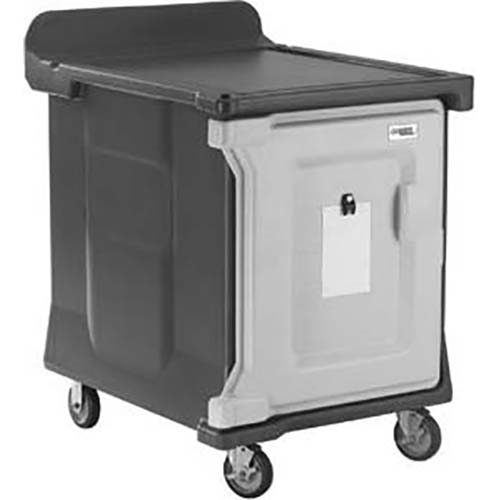 Cambro Granite Sand 10 Tray Room Service Cart with Casters, 28 1/2 x 42 1/2 x 38 1/2 inch.