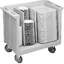 Cambro Coffee Beige Adjustable Tray and Dish Cart, 38 7/8 x 23 1/4 x 34 1/2 inch.