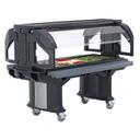 Cambro Navy Blue Versa Food Bar with Low Height and Standard Casters, 6 Feet.