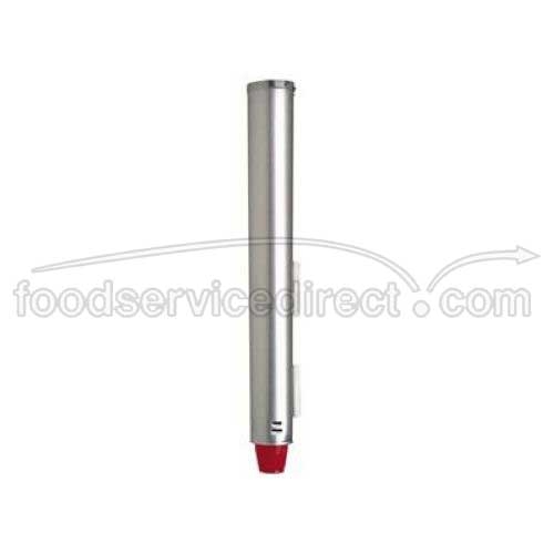 Dispense Rite ADJ-NW Stainless Gravity Feed Cup Dispenser, 3 5/16 x 25 1/2 inch -- 12 per case.