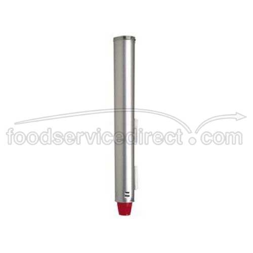 Dispense Rite ADJ-NW Stainless Gravity Feed Cup Dispenser, 3 11/16 x 25 1/2 inch -- 12 per case.