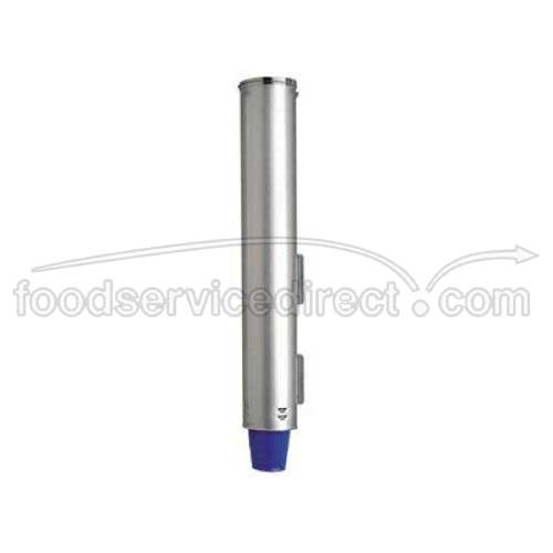 Dispense Rite ADJ-NW Stainless Gravity Feed Cup Dispenser, 4 1/8 x 25 1/2 inch -- 12 per case.