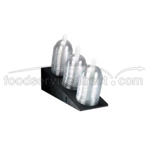 Dispense Rite Black Polystyrene Angled Dome Lid Dispenser, 11 3/4 x 5 1/2 x 14 1/2 inch -- 2 per case.