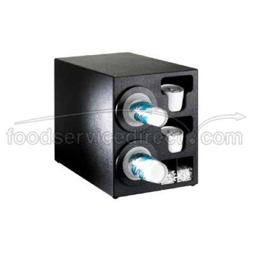 Dispense-rite Bfl-c Black Countertop One Size Fits All Cup Dispensing Cabinet, 17 3/4 X 14 1/2 X 23 Inch