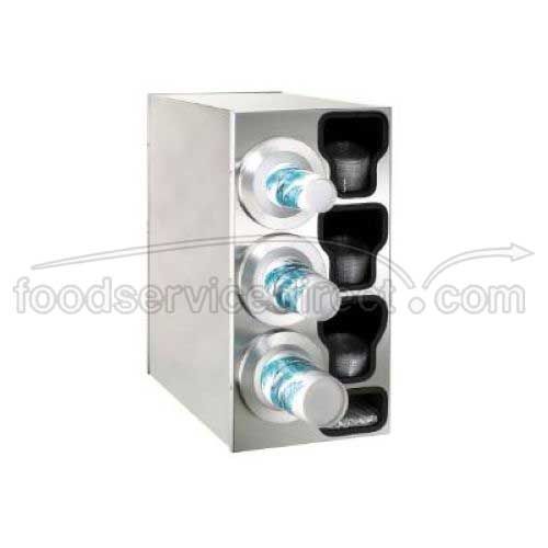 Dispense-rite Bfl-c Stainless Countertop One Size Fits All Cup Dispensing Cabinet, 25 1/4 X 13 X 23 Inch