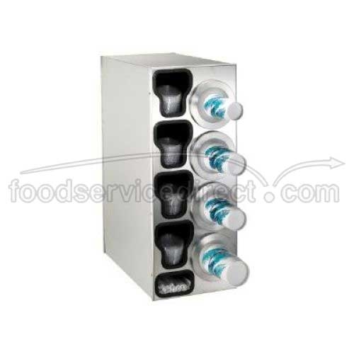 Dispense Rite BFL-C Stainless Countertop One Size Fits All Cup Dispensing Cabinet, 32 1/4 x 13 x 23 inch.