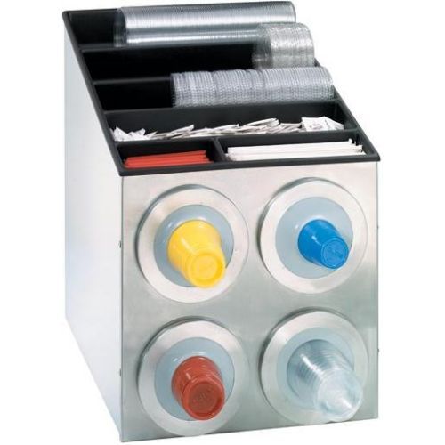 Dispense-rite Bfl-l Series Stainless Steel Countertop One Size Fits All Combination Dispensing Cabinet, 22 1/2 X 16 1/2 X 22 3/4 Inch