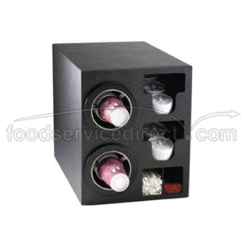 Dispense Rite CTC-C Black Polystyrene Combination Cup Dispensing Cabinet, 17 3/4 x 14 1/2 x 23 inch.