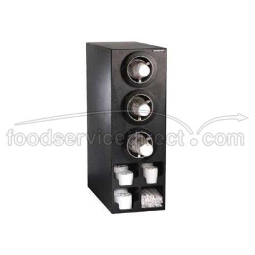 Dispense Rite CTC Black Polystyrene Combination Cup Dispensing Cabinet, 32 1/4 x 11 x 23 inch.