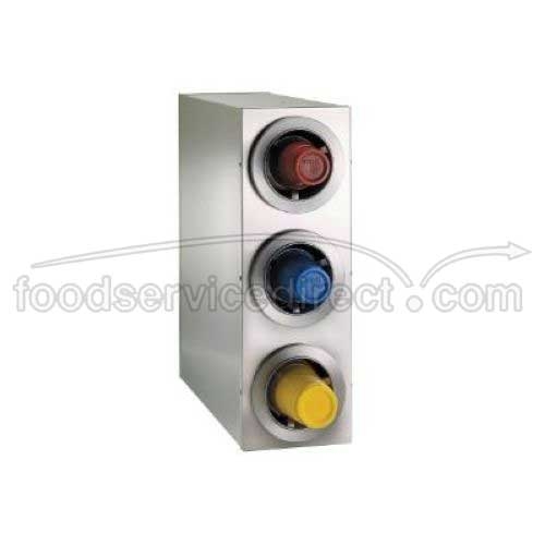 Dispense Rite CTC-R Stainless Countertop Cup Dispensing Cabinet, 24 1/8 x 8 1/8 x 23 inch.