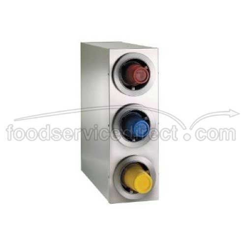 Dispense-rite Ctc-r Stainless Countertop Cup Dispensing Cabinet, 24 1/8 X 8 1/8 X 23 Inch