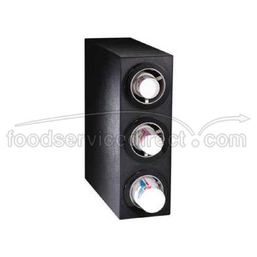 Dispense Rite CTC-S Black Polystyrene Countertop Cup Dispensing Cabinet, 24 x 8 x 23 inch.