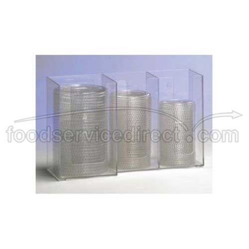 Dispense Rite CTHL Clear Acrylic Horizontal Countertop Lid Organizer, 8 x 13 1/4 x 5 1/8 inch.