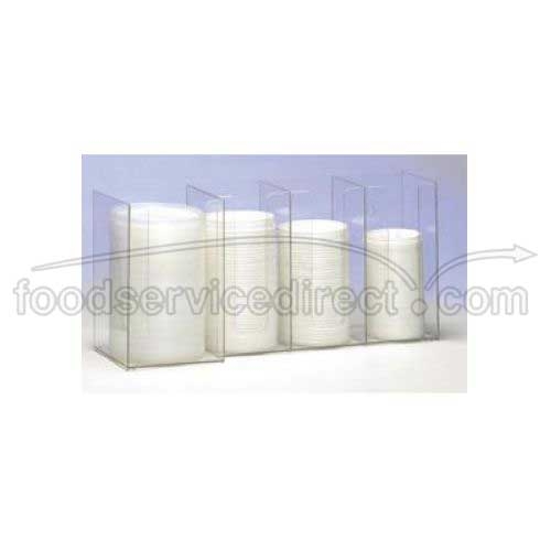 Dispense Rite CTHL Clear Acrylic Horizontal Countertop Lid Organizer, 8 x 17 3/8 x 5 1/8 inch.