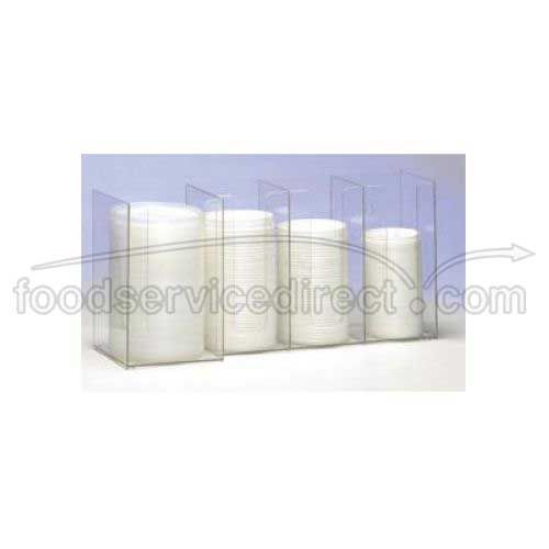 Dispense-rite Cthl Clear Acrylic Horizontal Countertop Lid Organizer, 8 X 17 3/8 X 5 1/8 Inch
