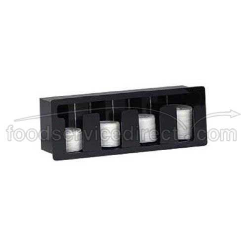 Dispense-rite Black Acrylic Horizontal Built-in Lid Organizer, 7 1/4 X 21 X 5 3/8 Inch