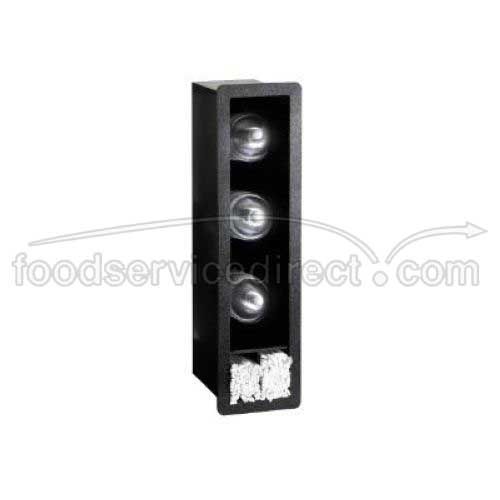 Dispense-rite Dl Black Polystyrene In-counter Dome Lid Dispenser, 26 X 7 X 8 Inch