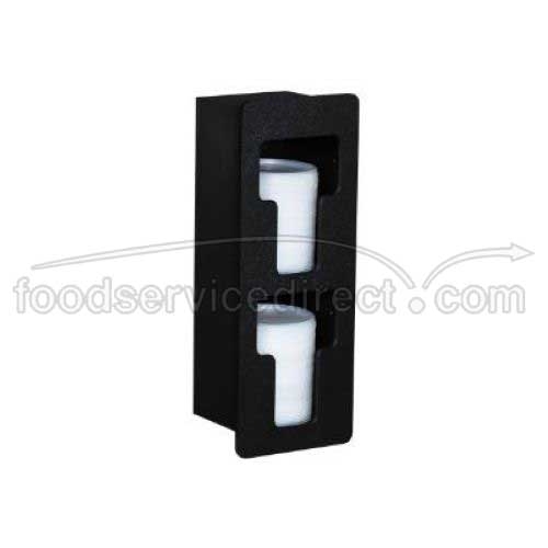 Dispense Rite Black Vertical Built-in Lid Organizer, 18 x 7 x 5 1/2 inch -- 2 per case.