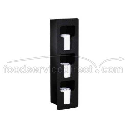 Dispense Rite Black Vertical Built-in Lid Organizer, 26 x 7 x 5 1/2 inch.