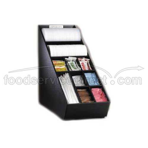 Dispense-rite Nlo And Wlo Black Polystyrene Countertop Organizer, 16 1/2 X 8 X 20 1/2 Inch