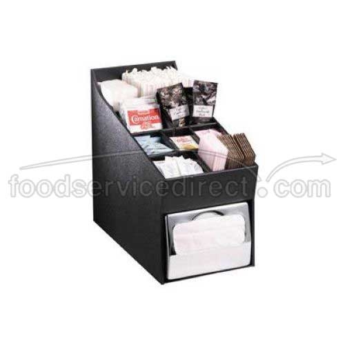 Dispense Rite NLO and WLO Black Polystyrene Countertop Organizer, 14 1/2 x 8 1/2 x 17 inch.