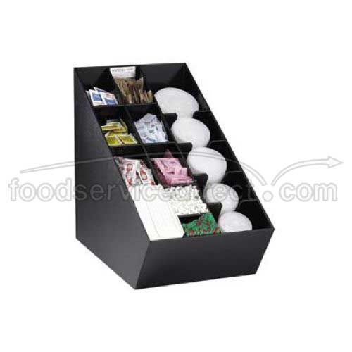 Dispense-rite Nlo And Wlo Black Polystyrene Countertop Organizer, 20 X 13 1/2 X 22 1/2 Inch