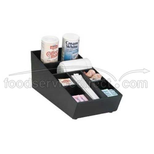 Dispense Rite NLO and WLO Black Polystyrene Countertop Organizer, 7 1/4x 8 x 18 1/4 inch.