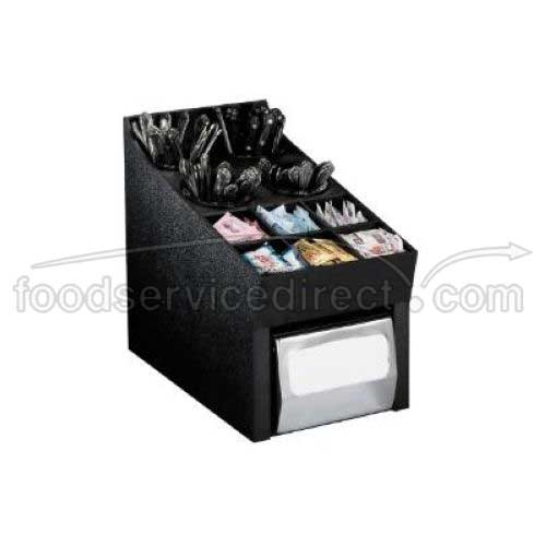 Dispense Rite NLO and WLO Black Polystyrene Countertop Organizer, 14 3/4 x 10 x 17 inch.