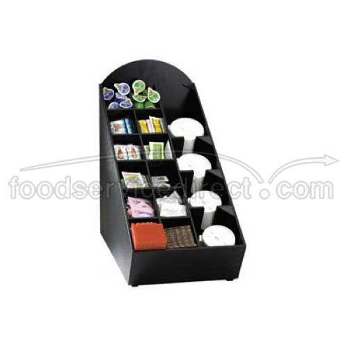 Dispense Rite NLO and WLO Black Polystyrene Countertop Organizer, 20 1/4 x 11/1/2 x 21 3/4 inch.