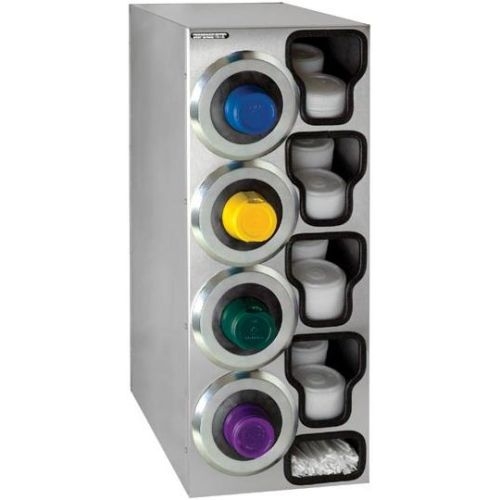 Dispense-Rite Stainless Steel Countertop Cup, Lid and Straw Dispensing Cabinet, 32 1/2 x 13 x 23 Inch